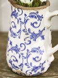 Dibor Blue Botanical pitcher jug, UK version