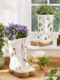 Dibor white ceramic welly boot planter 29.5cm - British product