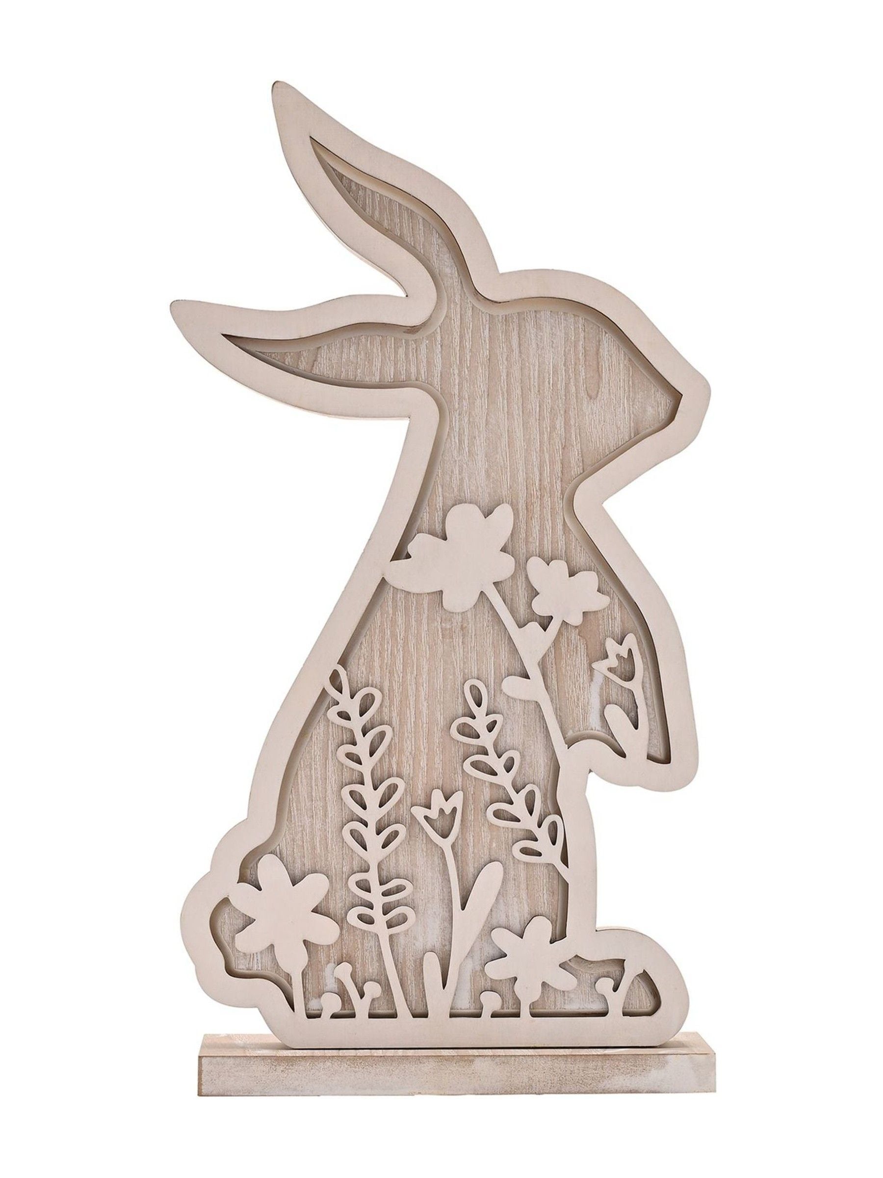 Widdop Wooden Bunny LED Light 32cm - British product