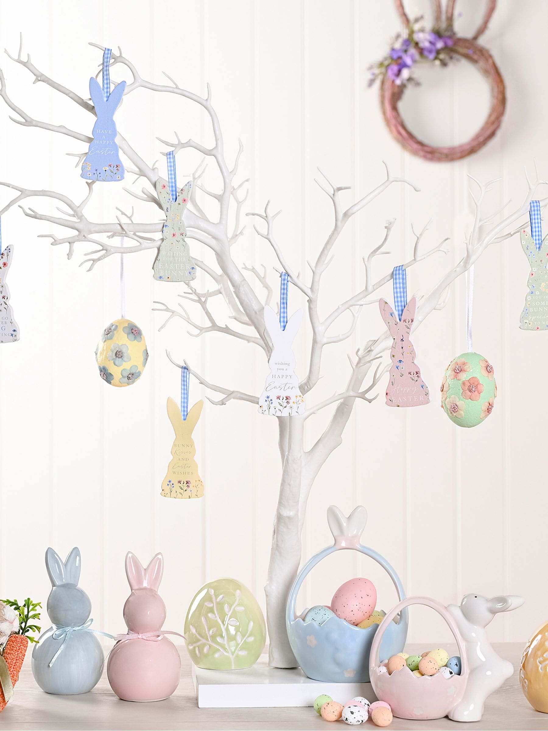 Widdop ceramic bunny set pastel colors 14.5cm, UK version