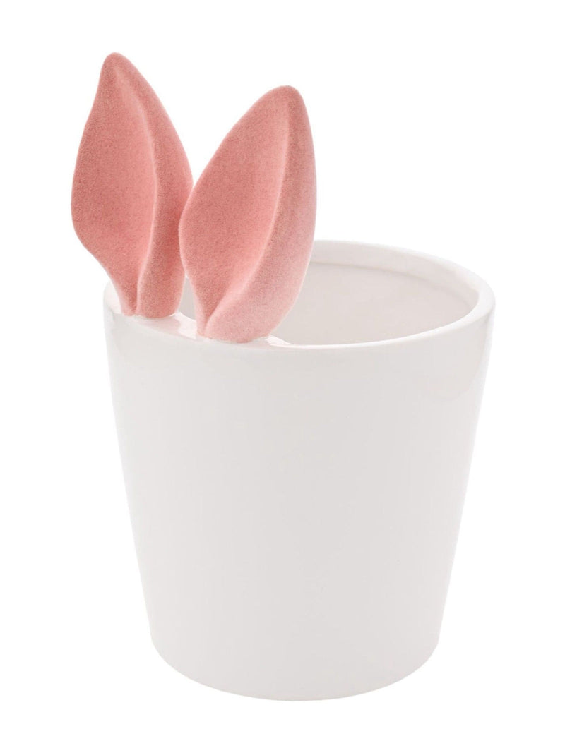 Widdop white ceramic bunny ears planter 20cm, imported from the UK