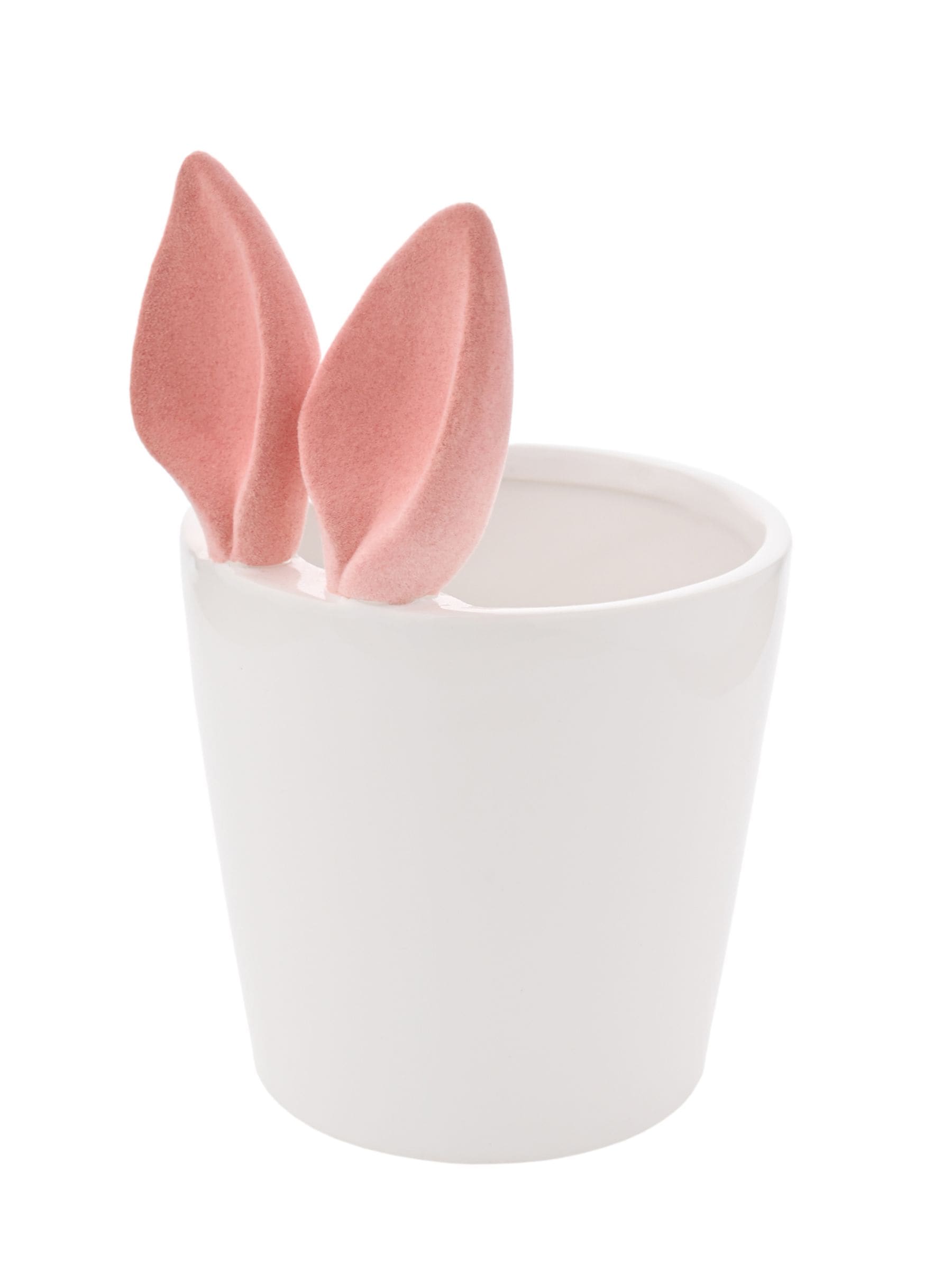 Widdop white ceramic bunny ears planter 20cm, imported from the UK