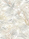 Hoopla Walls charcoal stone tropical canopy wallpaper 10m roll, UK version