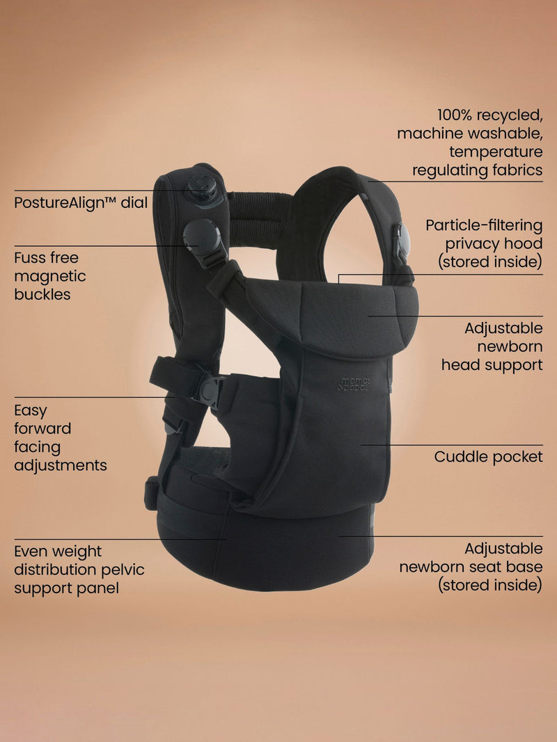 Mamas & Papas black Kudo baby carrier (British brand)