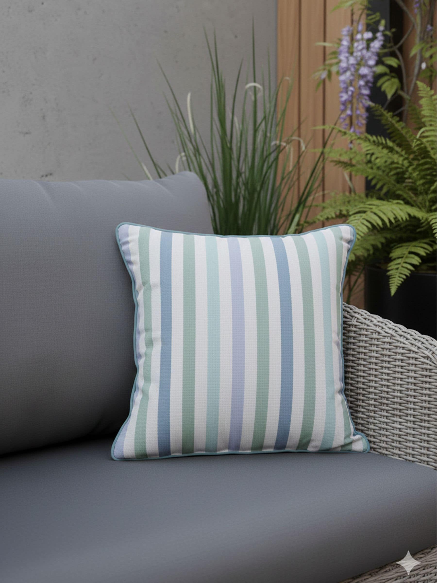 Laura Ashley Cream Lilith Indoor Outdoor Scatter Cushion 40x40cm
