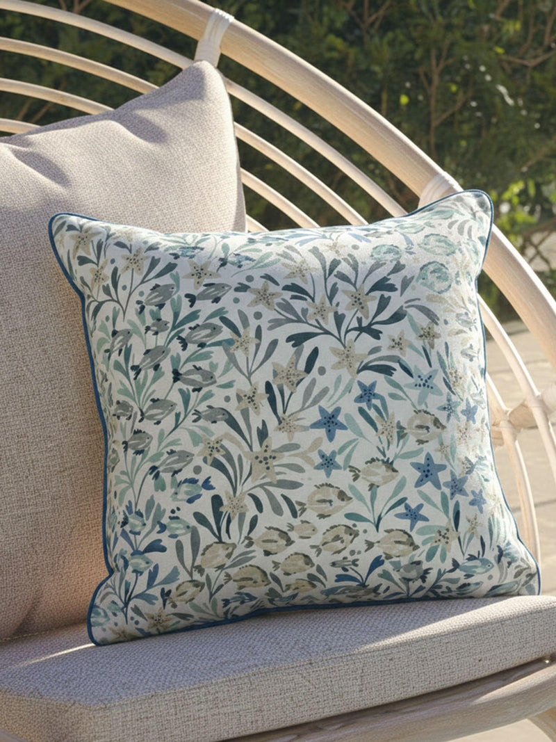 Laura Ashley Cream Lilith Indoor Outdoor Scatter Cushion 40x40cm