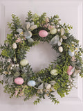 Lights4fun Easter Wreath pre-lit decoration, imported from the UK