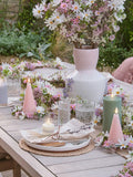 Lights4fun set of 2 ridged cone candles 13cm - British product