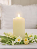 Lights4fun spring wreath green yellow for single candle, UK version
