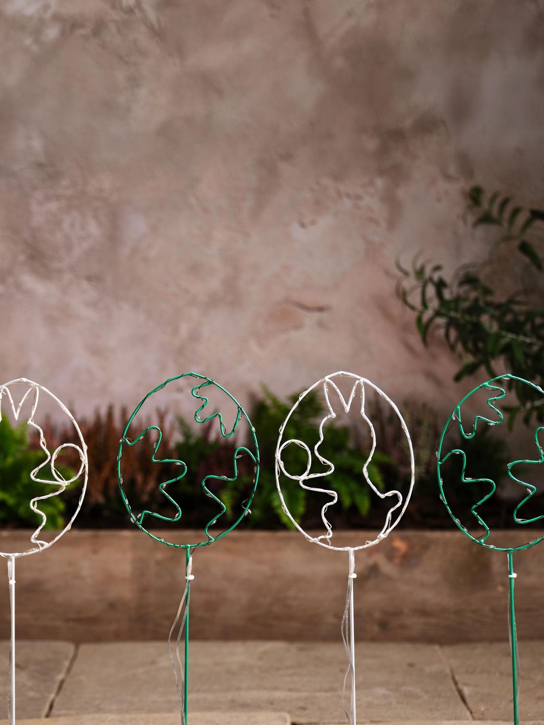 Lights4fun micro egg stake lights set of 4 15cm (British brand)
