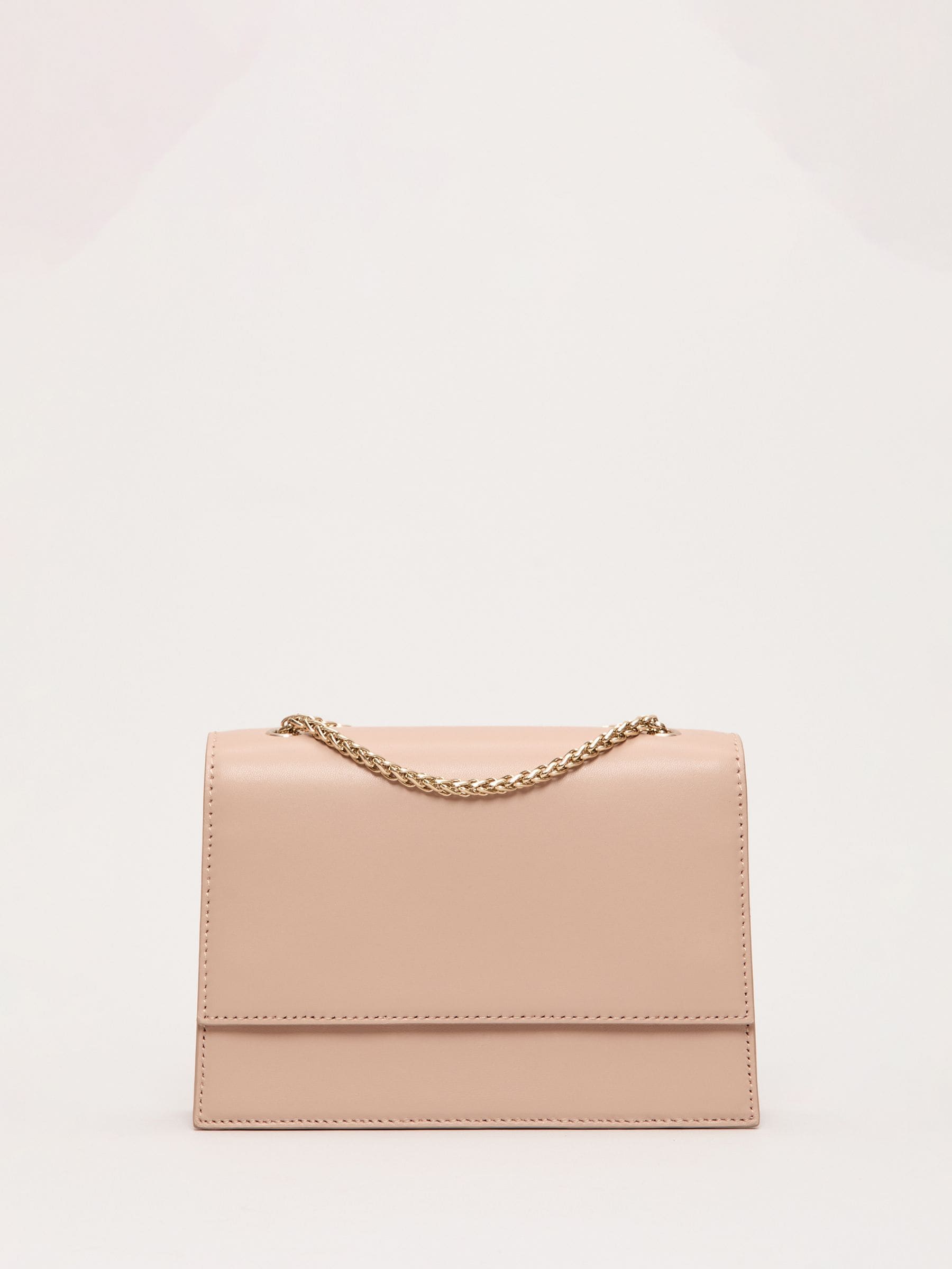 Phase Eight natural leather chain clutch, imported from the UK