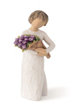 Willow Tree Surprise figurine with tulips - British product