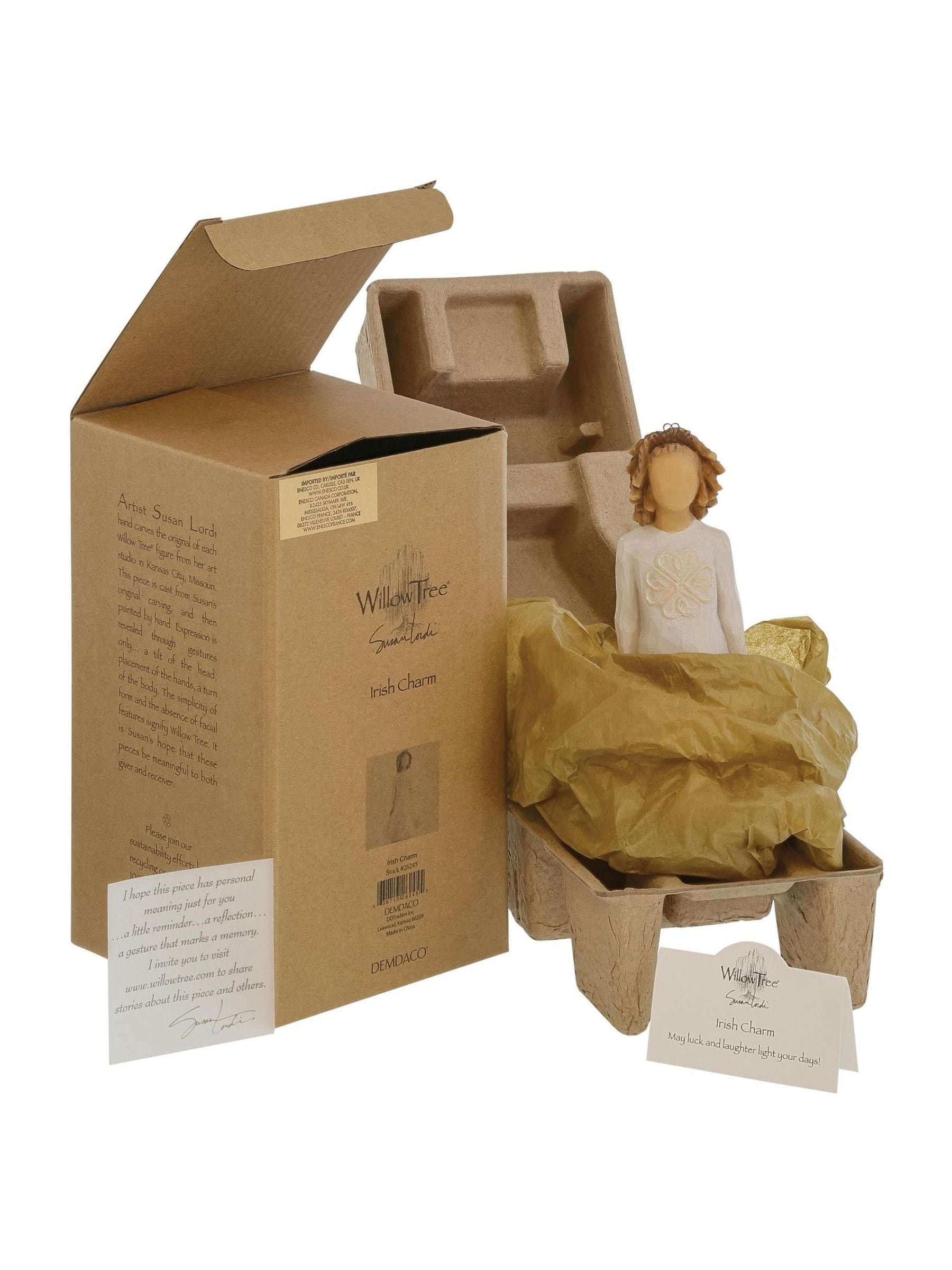 Willow Tree Off White Irish Charm figurine 13.5cm (British brand)