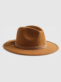 River Island brown fedora with beaded band, imported from the UK