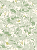 Hoopla Walls Willow Mix Lino Leaves Wallpaper A4 Sample