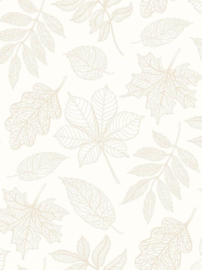 Hoopla Walls Dusty Sage Leaf Silhouette Wallpaper Sample (A4)