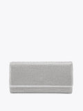 Carvela Silver Gemma clutch bag with crystal embellishment, imported from the UK