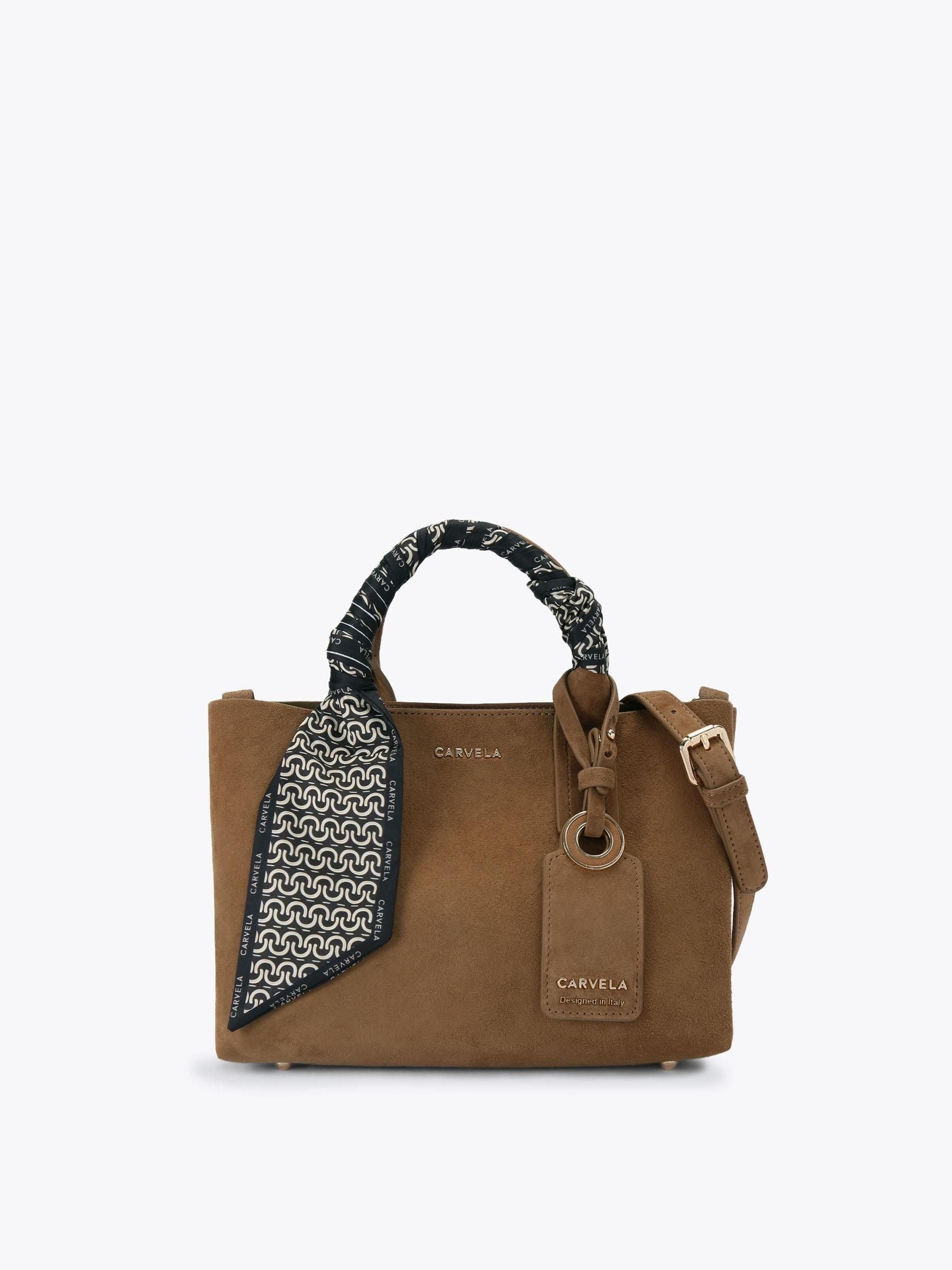 Carvela brown suede Nina Mini Tote Bag (British brand)