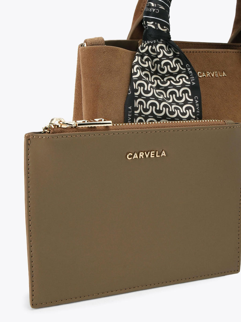 Carvela brown suede Nina Mini Tote Bag (British brand)