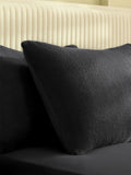 Set of 2 Navy Blue Teddy Fleece Pillowcases