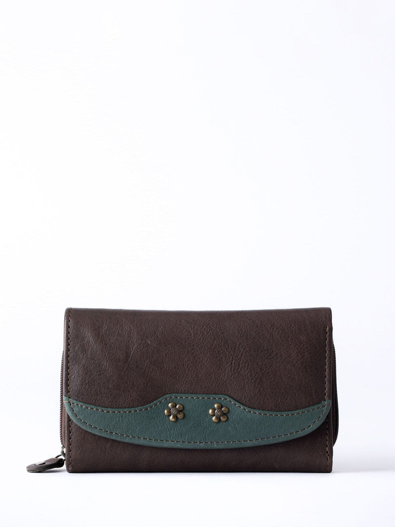 Lakeland Leather Brown Hartsop Flapover Purse, UK version