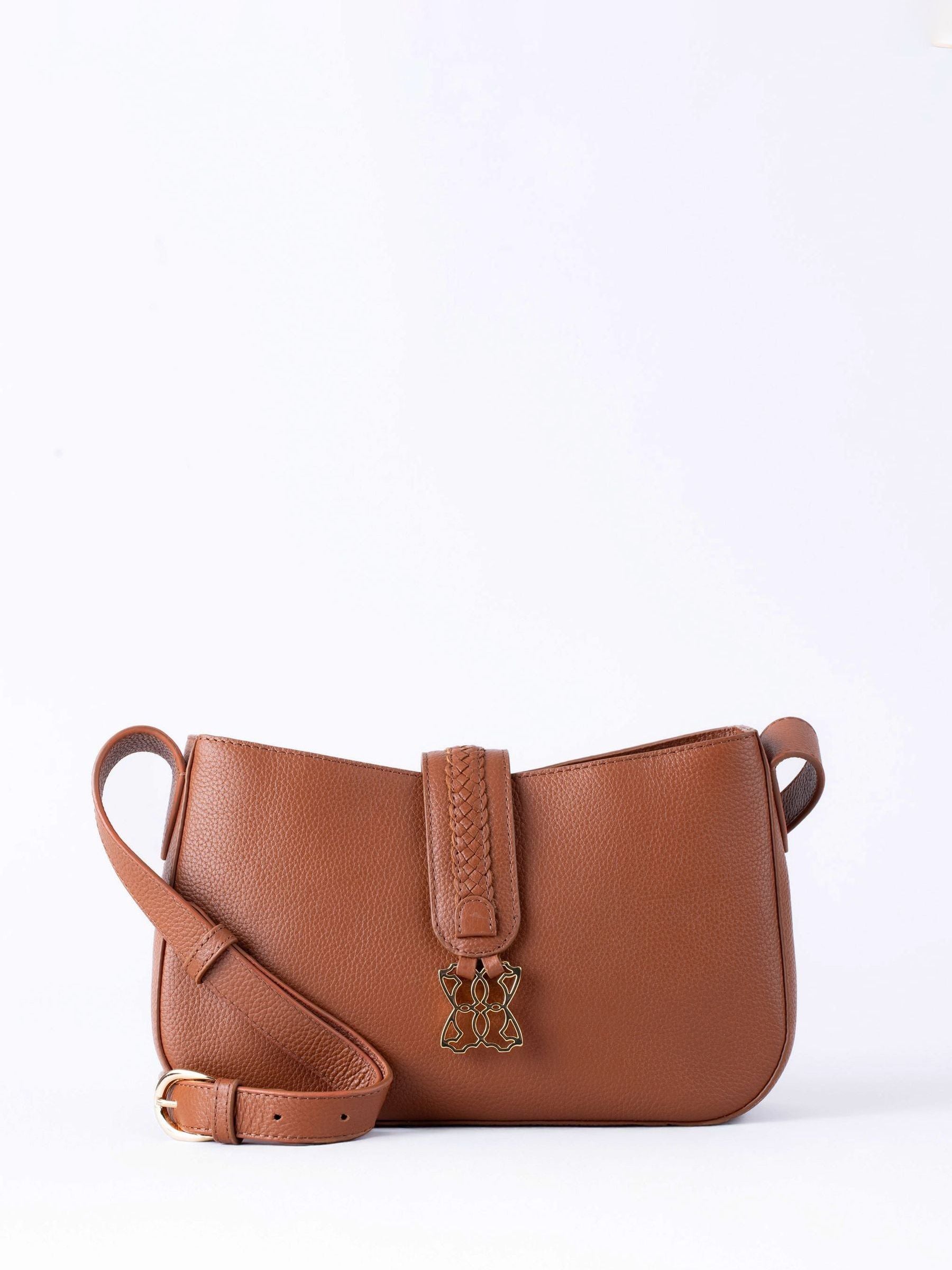 Lakeland Leather brown cross-body bag, imported from the UK
