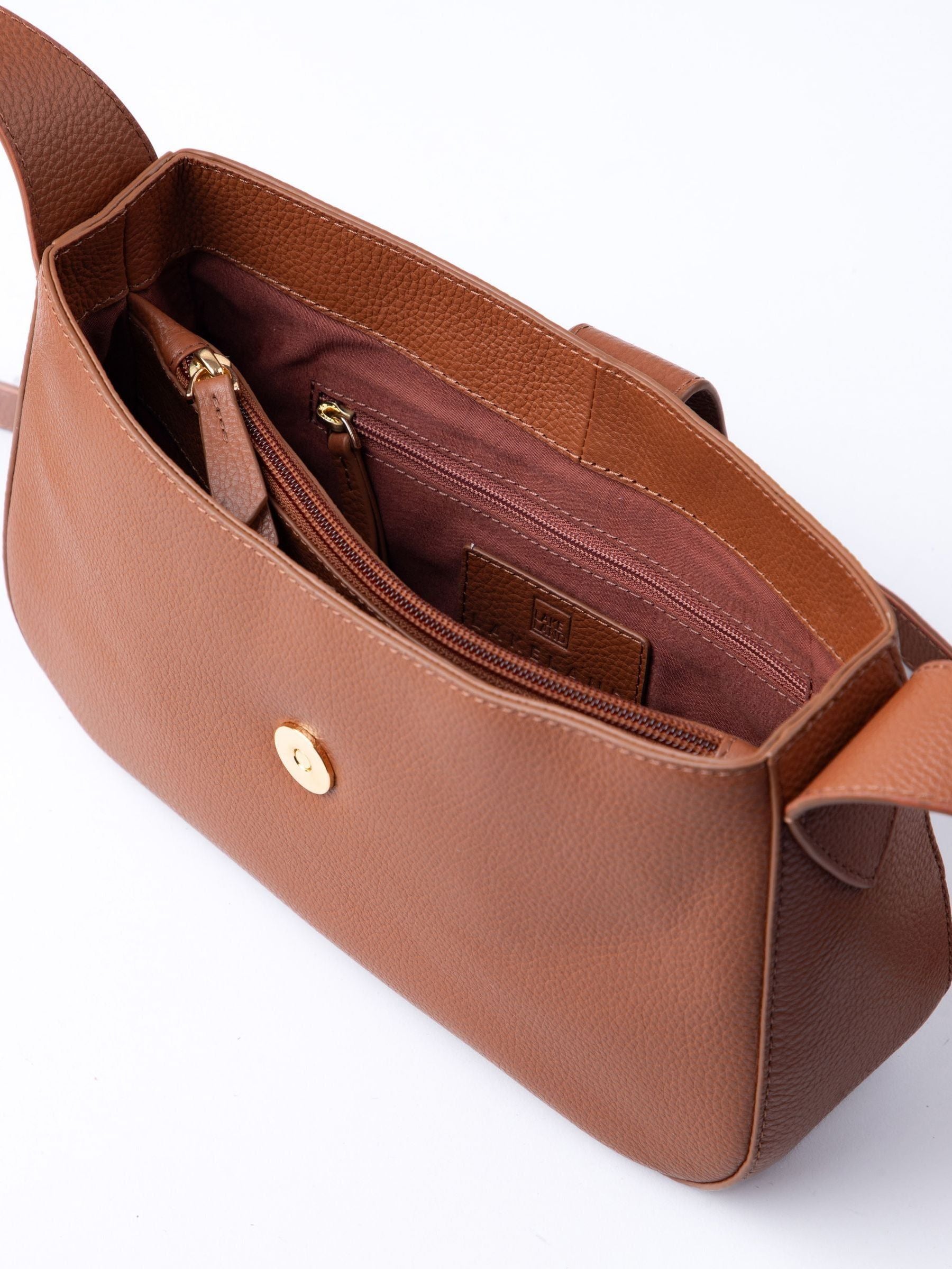 Lakeland Leather brown cross-body bag, imported from the UK