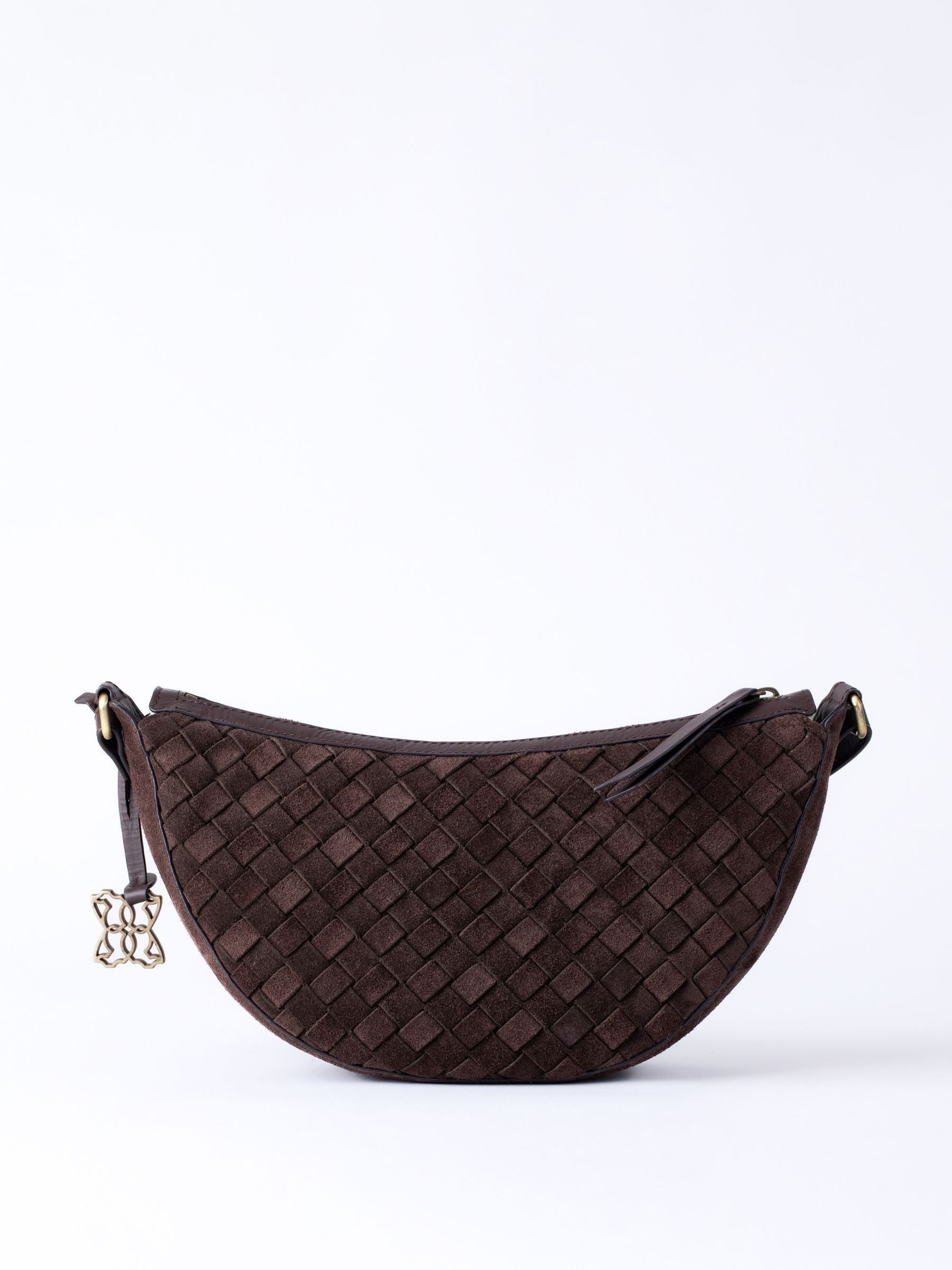 Lakeland Leather Brown Mirehouse Suede Sling Bag