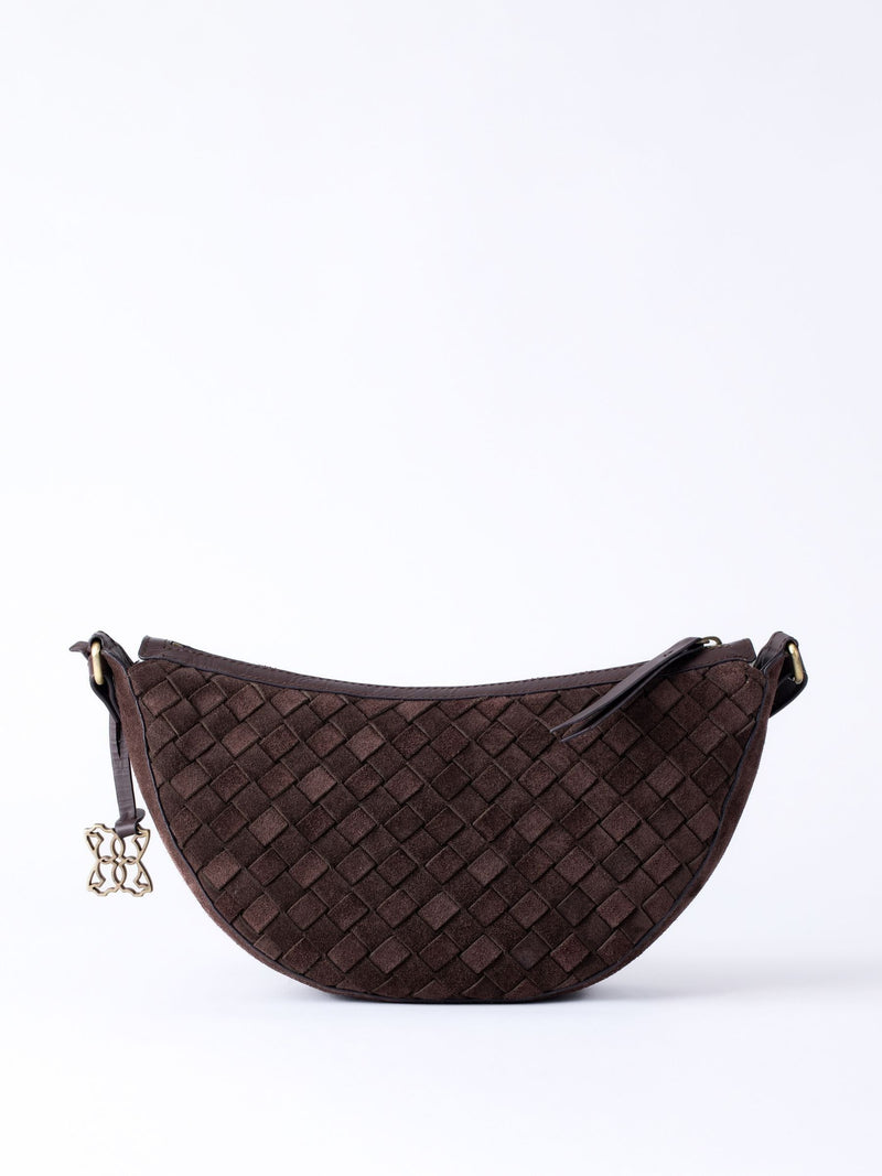 Lakeland Leather Brown Mirehouse Suede Sling Bag