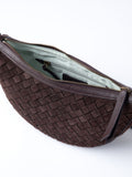Lakeland Leather Brown Mirehouse Suede Sling Bag
