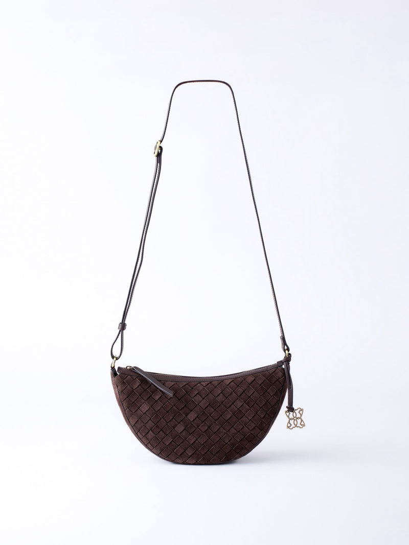 Lakeland Leather Brown Mirehouse Suede Sling Bag