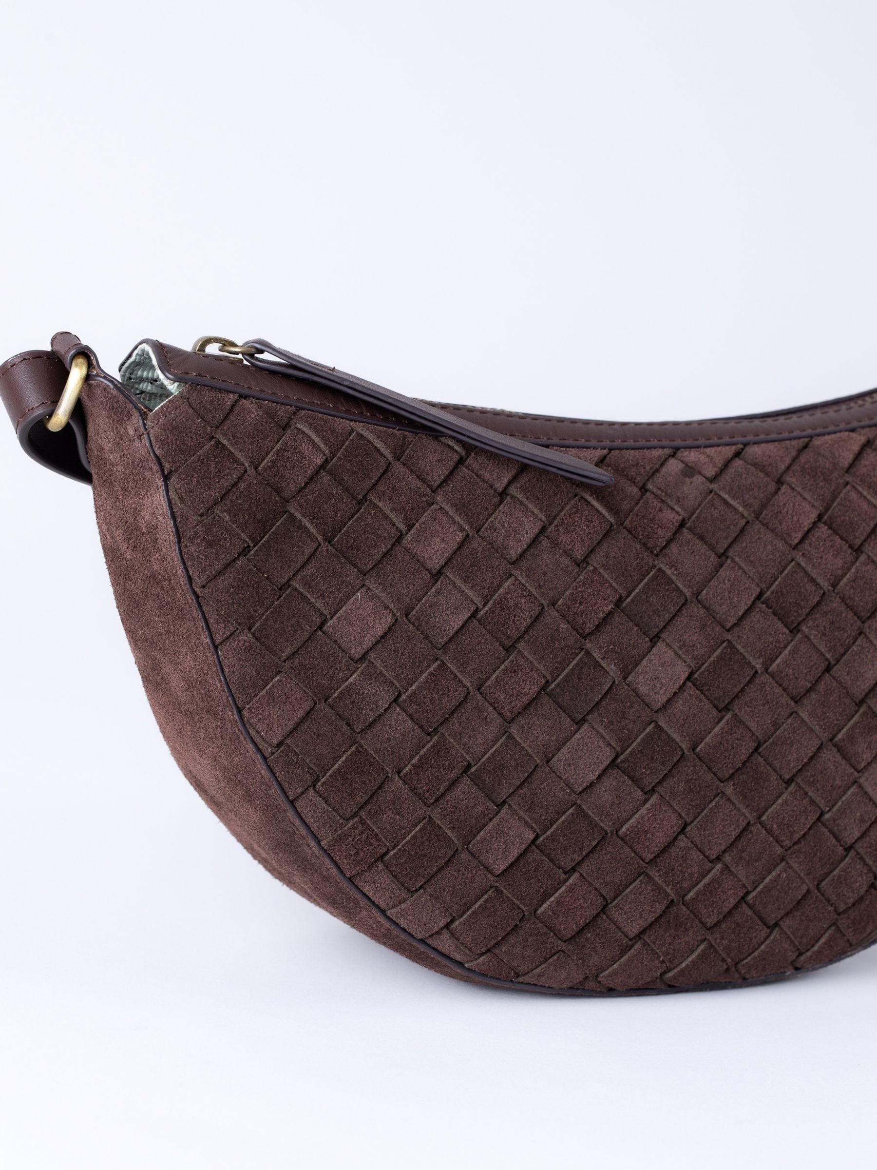 Lakeland Leather Brown Mirehouse Suede Sling Bag