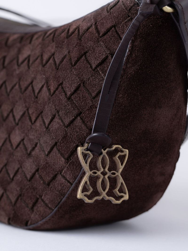 Lakeland Leather Brown Mirehouse Suede Sling Bag