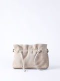 Lakeland Leather Santon suede cross-body bag nude - British product