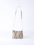 Lakeland Leather Santon suede cross-body bag nude - British product