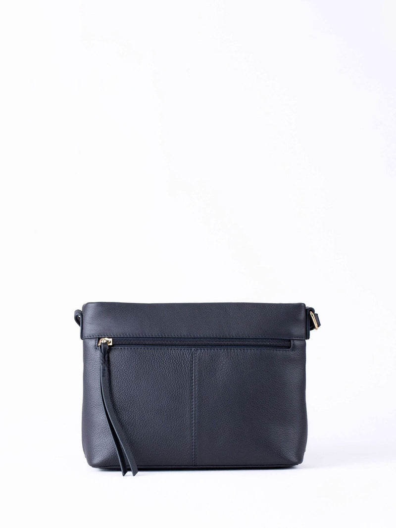 Lakeland Leather blue Wasdale cross body bag - British product