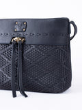 Lakeland Leather blue Wasdale cross body bag - British product