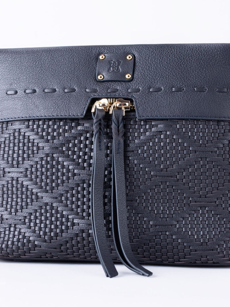 Lakeland Leather blue Wasdale cross body bag - British product
