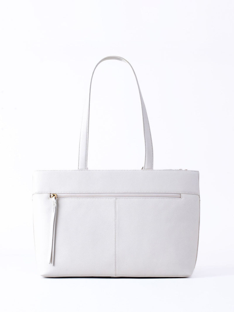 Lakeland Leather White Wasdale tote bag, UK version