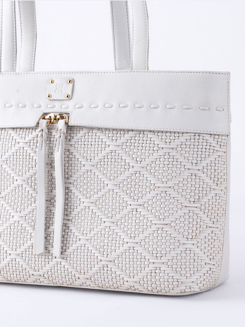 Lakeland Leather White Wasdale tote bag, UK version