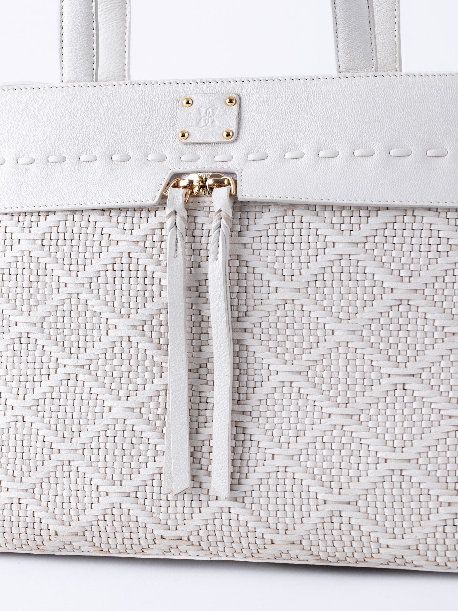 Lakeland Leather White Wasdale tote bag, UK version