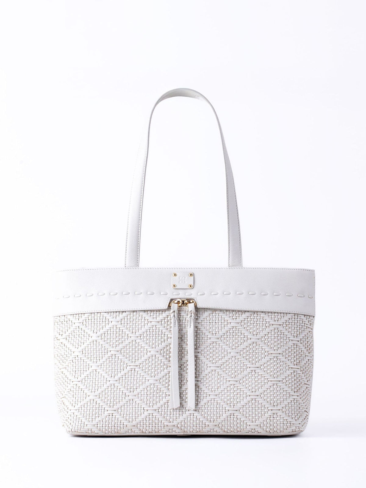 Lakeland Leather White Wasdale tote bag, UK version