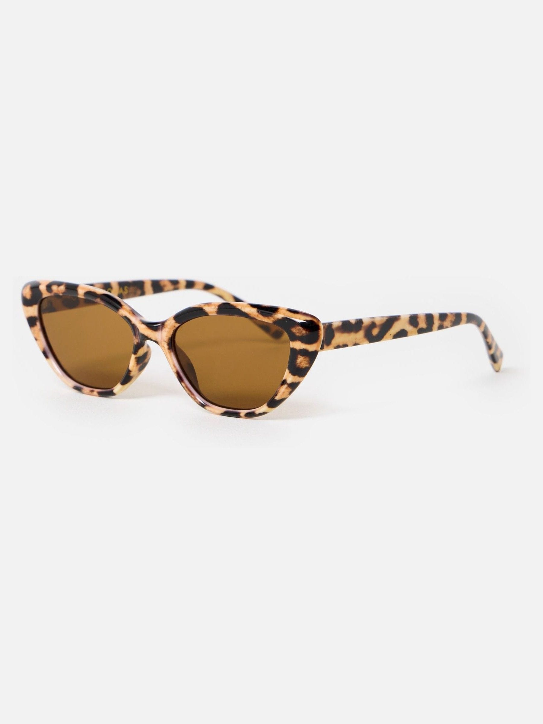 Oliver Bonas yellow animal print cat eye sunglasses (British brand)