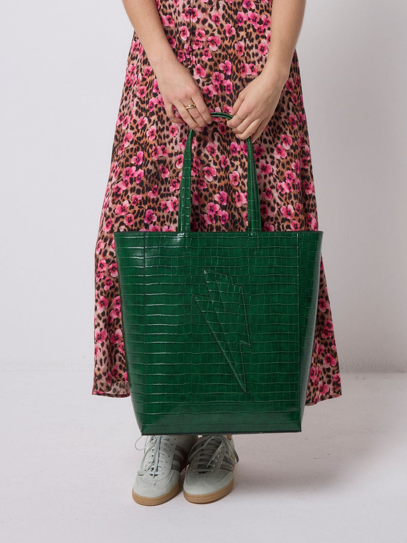 SCAMP & DUDE Blue Lightning Bolt Tote Bag