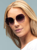 Laura Ashley gold oval sunglasses (British brand)