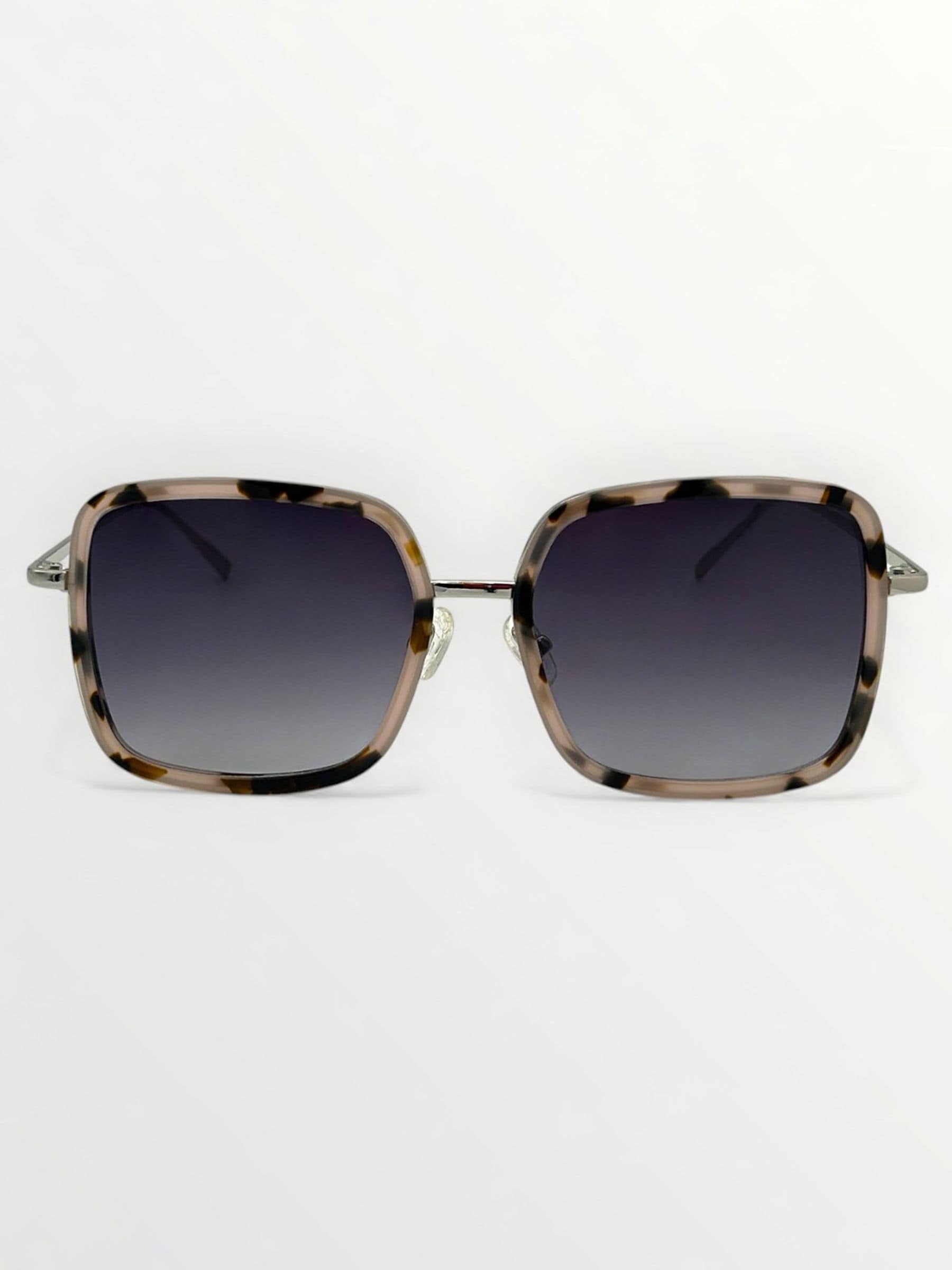 Laura Ashley brown square sunglasses with black gradient lenses (British brand)
