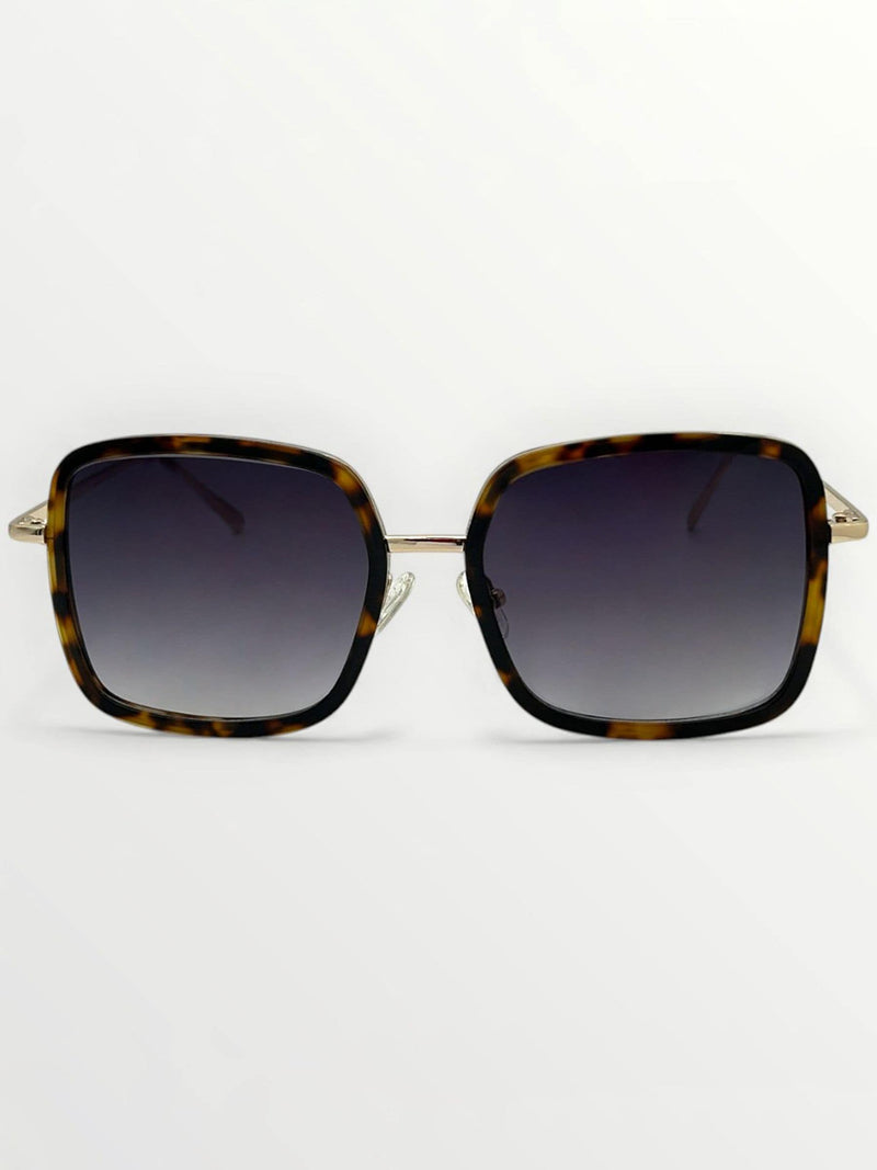 Laura Ashley brown square sunglasses with black gradient lenses (British brand)