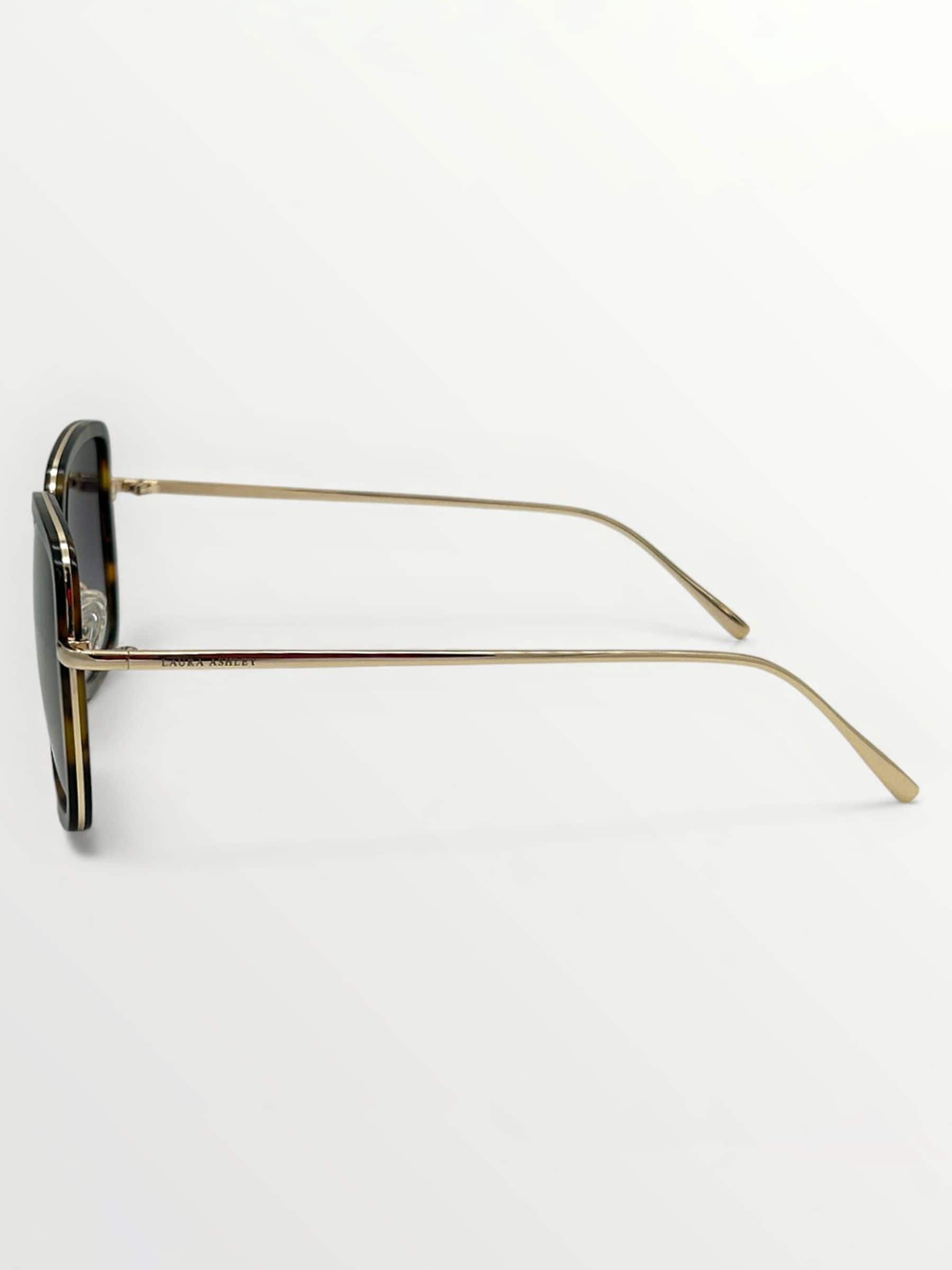 Laura Ashley brown square sunglasses with black gradient lenses (British brand)