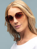 Laura Ashley geometric gold sunglasses, UK version