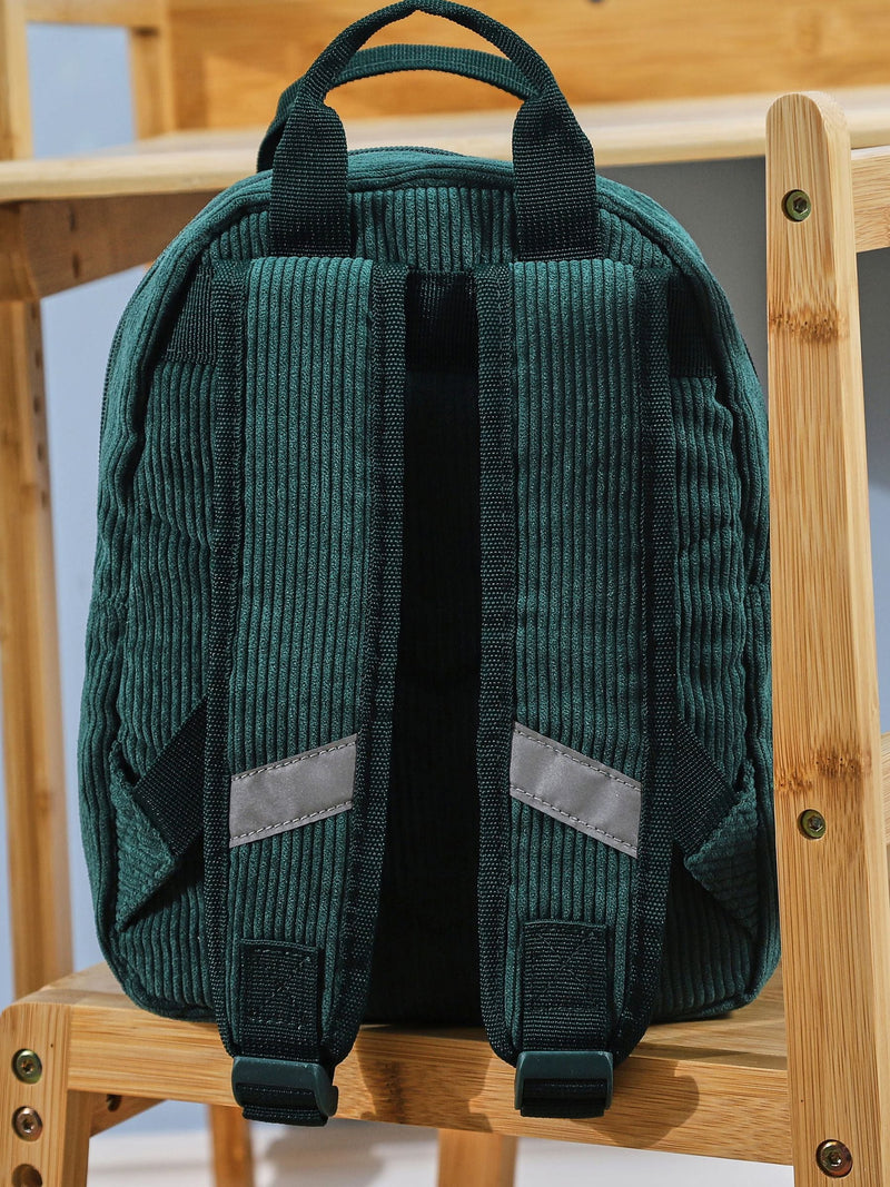 My 1st Years mini forest green cord backpack, imported from the UK